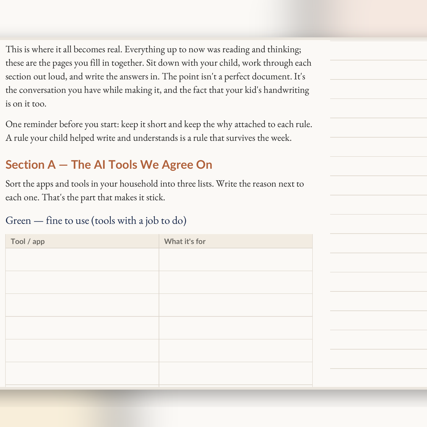 AI Friend or Foe — A Parent's Workbook for Navigating AI Chatbots and Companions (Ages 8–14)